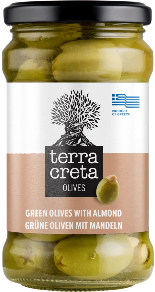 Olives vertes aux amandes — Face