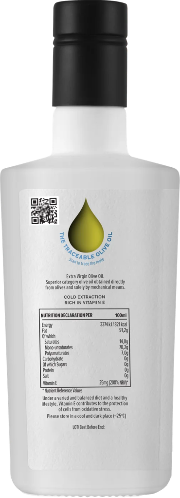 Huile d’olive vierge extra Platinum 0,3 — Côté A